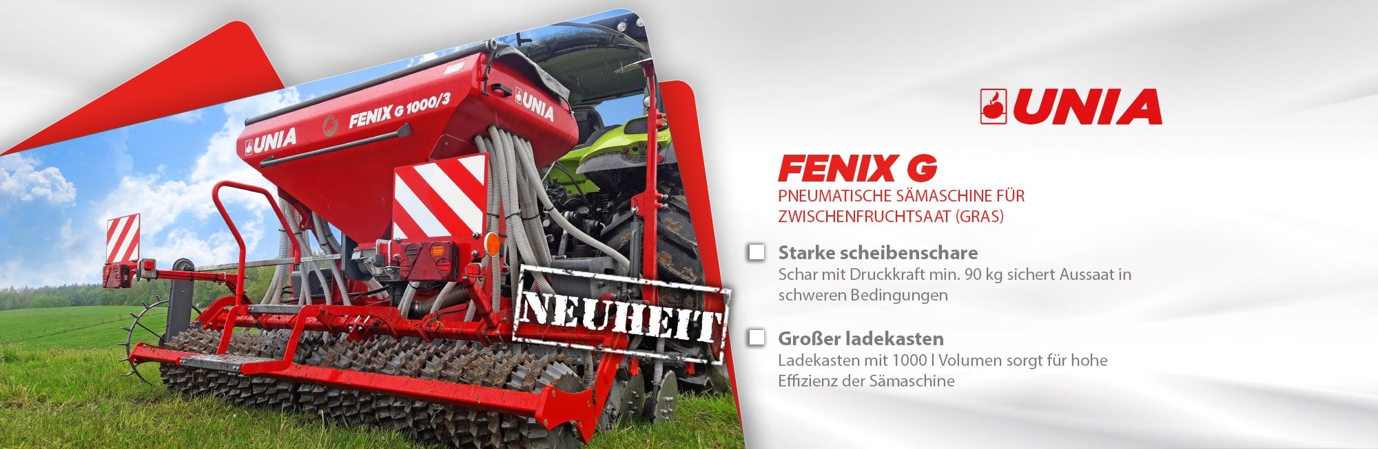 Fenix G - Pneumatische Samaschine